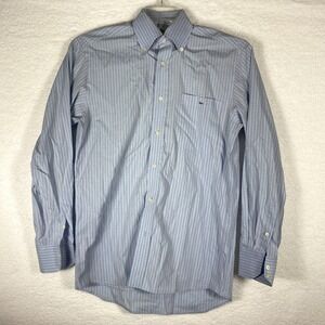 Lacoste Modern‎ Fit Button Down Shirt Mens 38 Blue Gingham Checkered